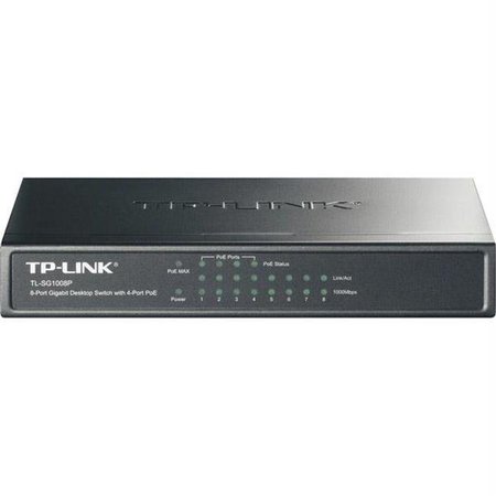 TP-LINK TP Link 8-Port Gigabit Desktop Switch with 4-Port PoE - TL-SG1008P TL-SG1008P
